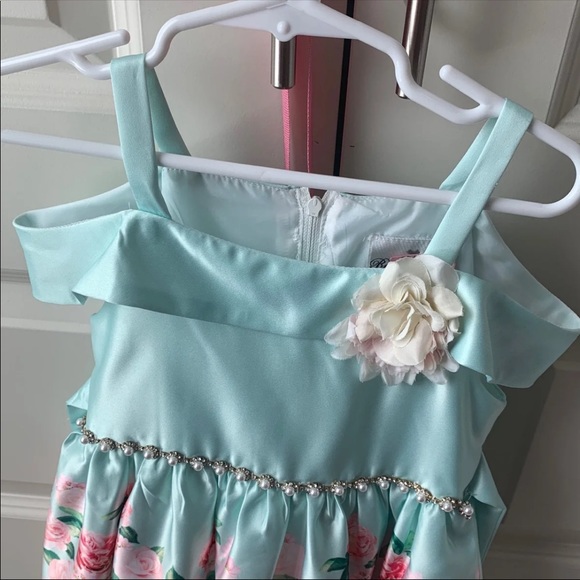 Rare Edition Mint Floral Dress - Picture 3 of 4